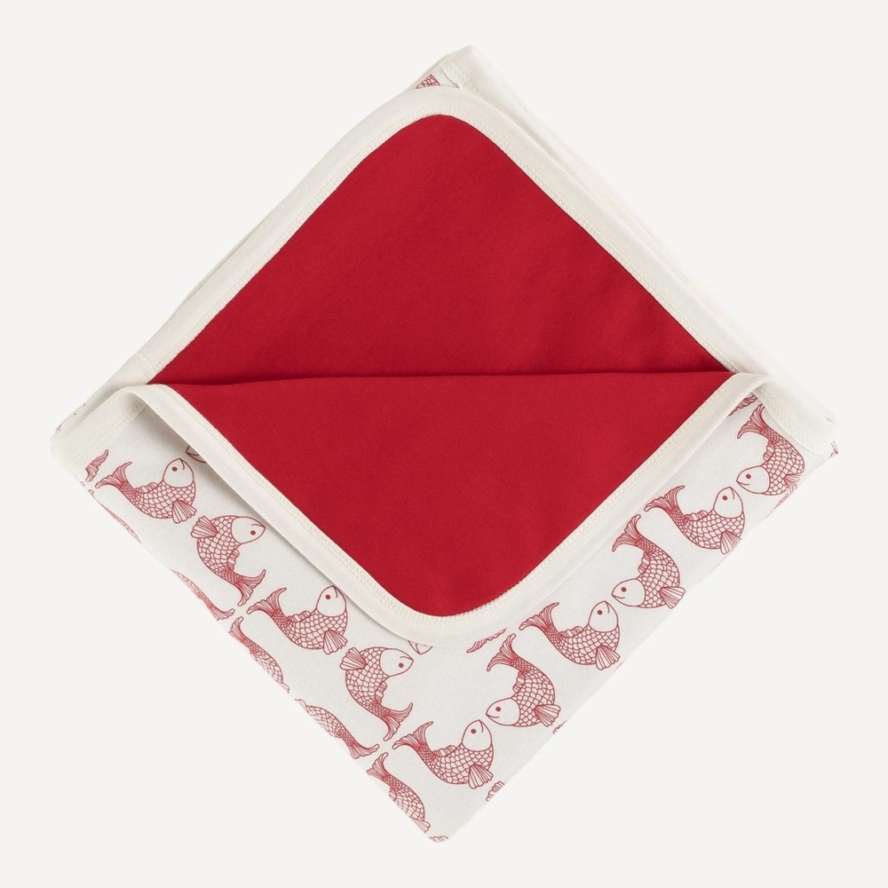 double layer blanket | red koi | organic cotton interlock
O/S Kate Quinn